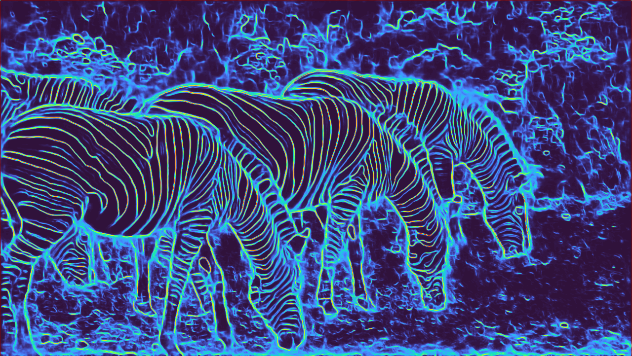 Feature visualization of zebras in an open-world query scene